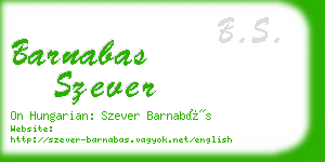 barnabas szever business card